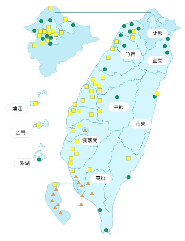 今日各地空氣品質概況。(圖擷取自環保署空氣品質監測網) 今日各地空氣品質概況。(圖擷取自環保署空氣品質監測網)