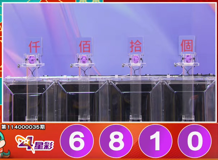 4星彩開獎號碼。(擷取自三立iNEWS《全民i彩券》) 4星彩開獎號碼。(擷取自三立iNEWS《全民i彩券》)