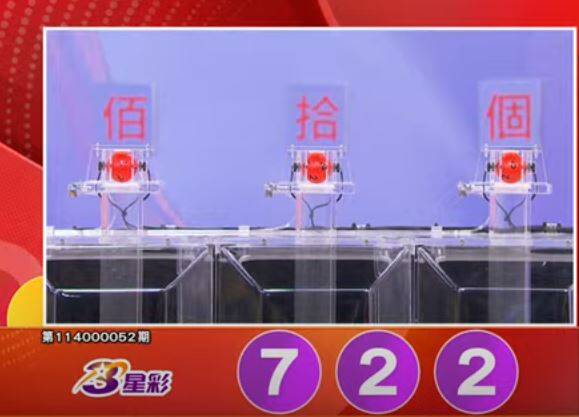 3星彩開獎號碼。（擷取自三立iNEWS《全民i彩券》）