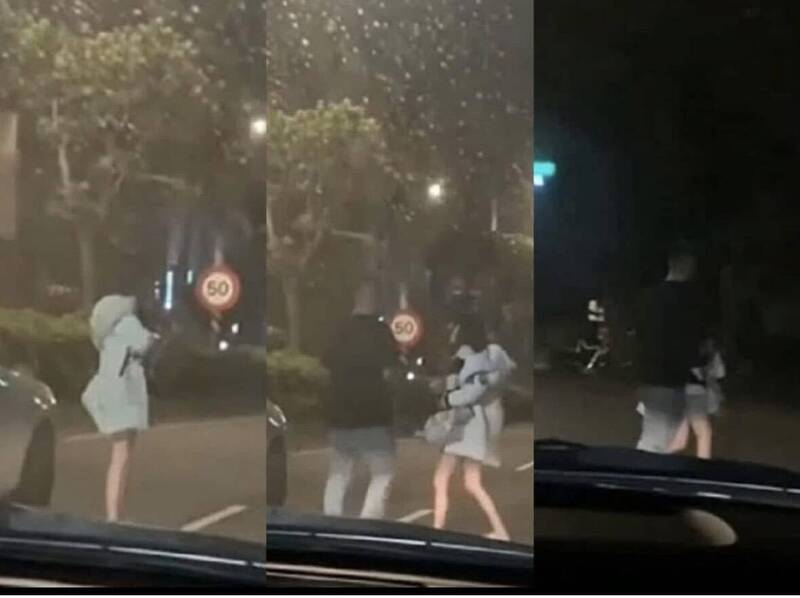 畫面曝光！疑情侶吵架 美腿妹子定格「站」台1線車道 - 社會 - 自由時報電子報
