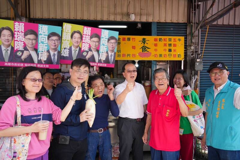 力挺前進高市府 王瑞德陪賴瑞隆市場掃街 - 政治 - 自由時報電子報