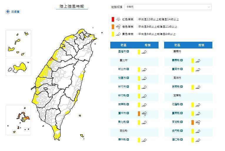 下班騎車注意！東北風增強 17縣市強風特報 - 生活 - 自由時報電子報