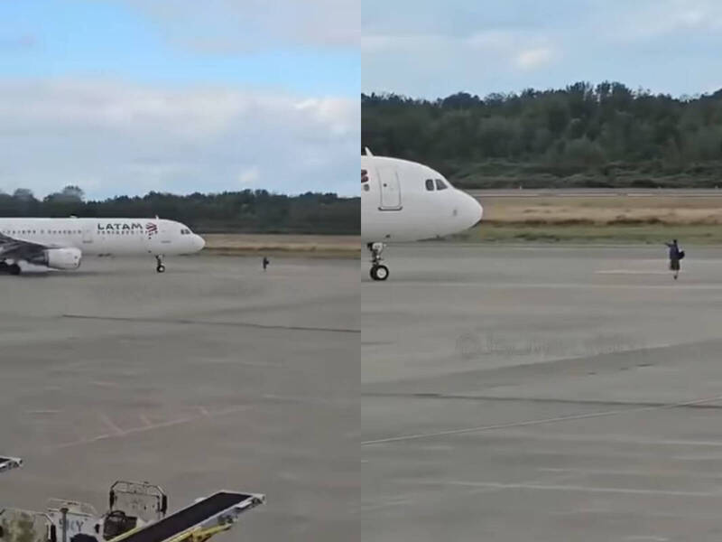 誇張畫面曝光！男子錯過航班 竟衝跑道「肉身攔機」 - 國際 - 自由時報電子報