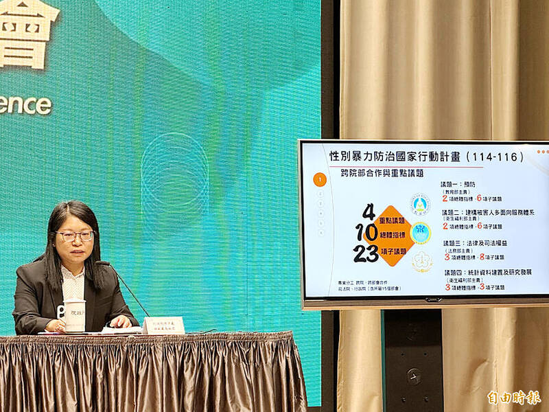 《TAIPEI TIMES》 Combat gender violence plan approved - 焦點 - 自由時報電子報