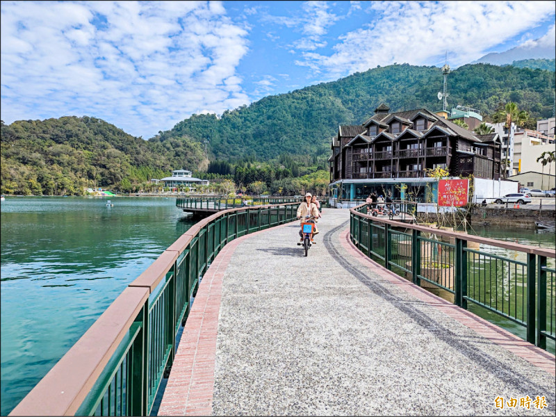 日月潭水上自行車道 即時影像抓擅闖機車 - 生活 - 自由時報電子報