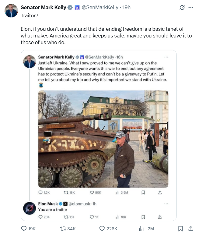 遭馬斯克罵叛徒 民主黨議員凱利反酸:回去造火箭 - 國際 - 自由時報電子報