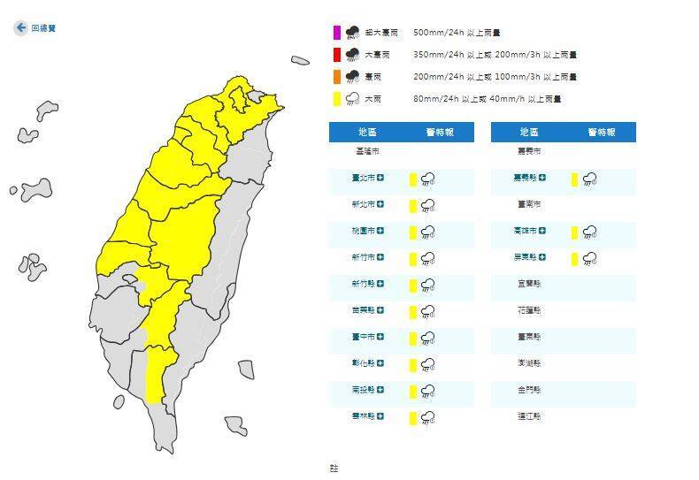 下班慎防雨彈！13縣市大雨特報