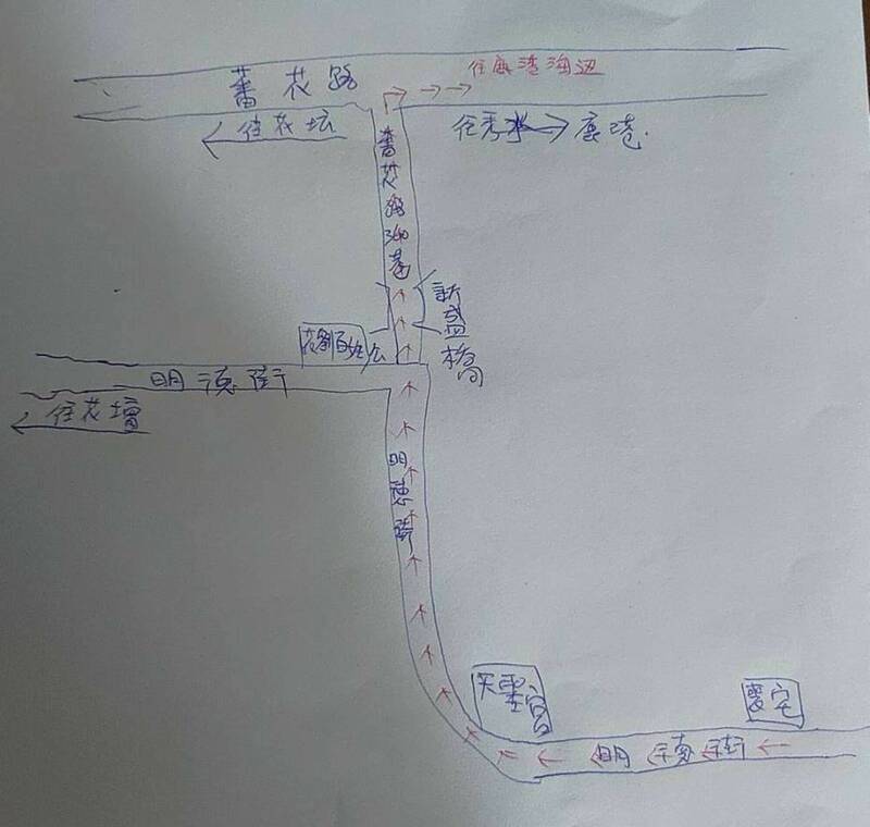 花壇鄉劉厝村今晚9點將舉辦「送肉粽」科儀,詳細路線圖曝光。 (資料照) 花壇鄉劉厝村今晚9點將舉辦「送肉粽」科儀,詳細路線圖曝光。 (資料照)