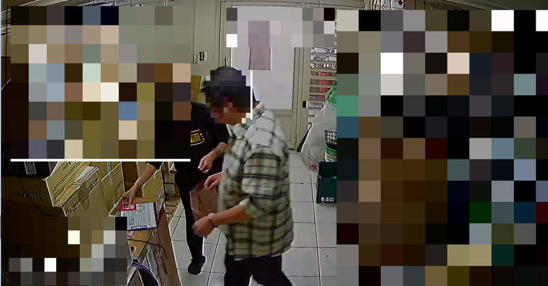 警方逮捕馬來西亞籍男車手。(民眾提供) 警方逮捕馬來西亞籍男車手。(民眾提供)