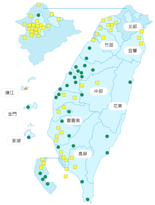 今日各地空氣品質概況。(圖擷取自環保署空氣品質監測網) 今日各地空氣品質概況。(圖擷取自環保署空氣品質監測網)
