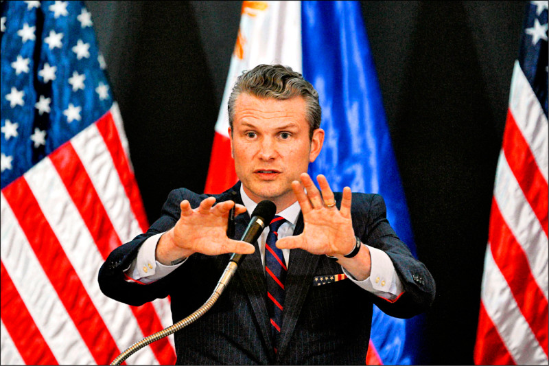 美國防部長赫格塞斯。（法新社檔案照）