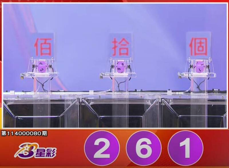3星彩開獎號碼。(擷取自三立iNEWS《全民i彩券》) 3星彩開獎號碼。(擷取自三立iNEWS《全民i彩券》)