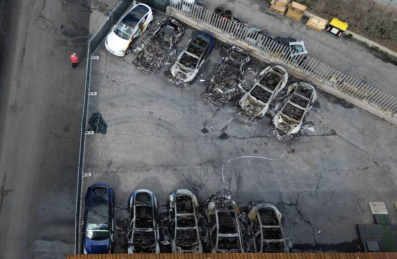 現場空拍畫面。（路透）