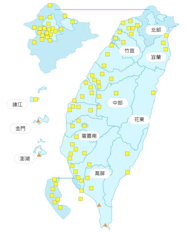 今日各地空氣品質概況。(圖擷取自環保署空氣品質監測網) 今日各地空氣品質概況。(圖擷取自環保署空氣品質監測網)