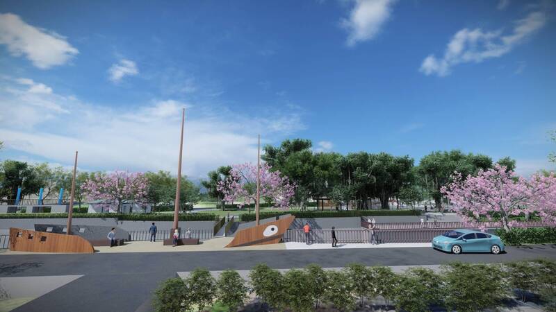 東螺溪綠廊串連水環境改善整體計畫，將規劃為渡船頭水文環教場域，設置船屋地景遊戲場等。（彰化縣政府提供）