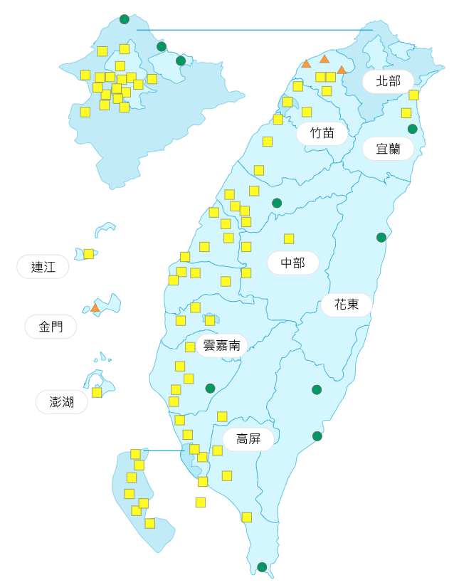 今日各地空氣品質概況。(圖擷取自環保署空氣品質監測網) 今日各地空氣品質概況。(圖擷取自環保署空氣品質監測網)