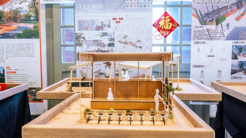 第1名樹德科技大學「時光的輪跡」。(都發局提供) 第1名樹德科技大學「時光的輪跡」。(都發局提供)