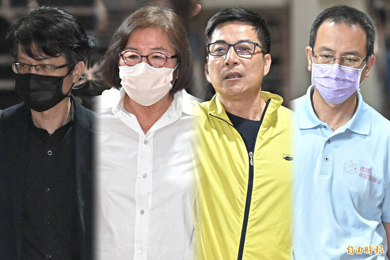 檢察官今日清晨5時許複訊後,向台北地院聲請羈押禁見國民黨台北市黨部主委黃呂錦茹、總幹事姚富文、書記長初文卿、第一區黨部黨部執行長曾繁川等4人。(資料照,本報合成) 檢察官今日清晨5時許複訊後,向台北地院聲請羈押禁見國民黨台北市黨部主委黃呂錦茹、總幹事姚富文、書記長初文卿、第一區黨部黨部執行長曾繁川等4人。(資料照,本報合成)
