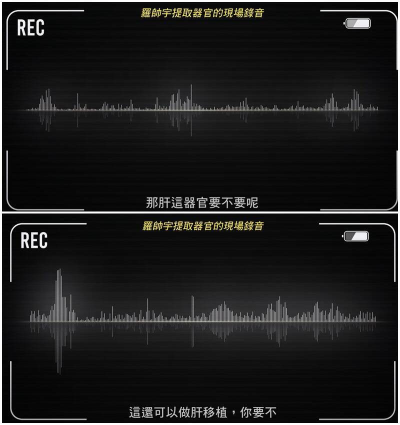 羅帥宇到其他家醫院「提取器官」的錄音檔,乍聽還以為到菜市場買菜。(圖翻攝自老外看中國YT) 羅帥宇到其他家醫院「提取器官」的錄音檔,乍聽還以為到菜市場買菜。(圖翻攝自老外看中國YT)