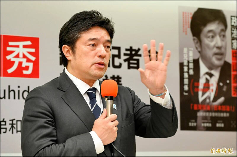 日本前防衛副大臣中山泰秀。(資料照) 日本前防衛副大臣中山泰秀。(資料照)