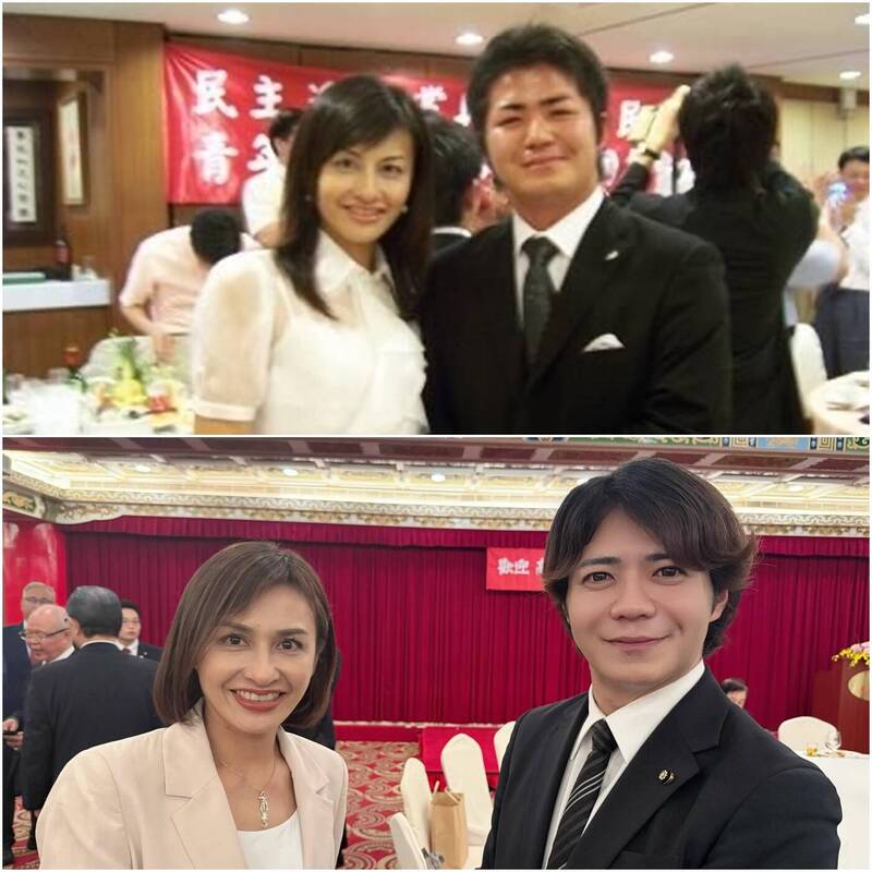 2人20年前後的合影。(圖擷取自 X ) 2人20年前後的合影。(圖擷取自 X )