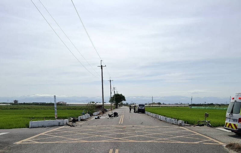 高職生發生車禍路口無交通號誌。(民眾提供) 高職生發生車禍路口無交通號誌。(民眾提供)