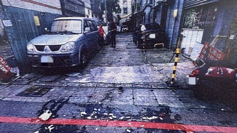 胡姓男子與唐姓少年爆發衝突的新興路巷口。(警方提供) 胡姓男子與唐姓少年爆發衝突的新興路巷口。(警方提供)