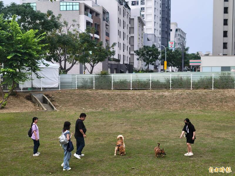 南市府持續於各區設置寵物友善公園,圖為東區竹篙厝寵物友善公園。(記者王姝琇攝) 南市府持續於各區設置寵物友善公園,圖為東區竹篙厝寵物友善公園。(記者王姝琇攝)