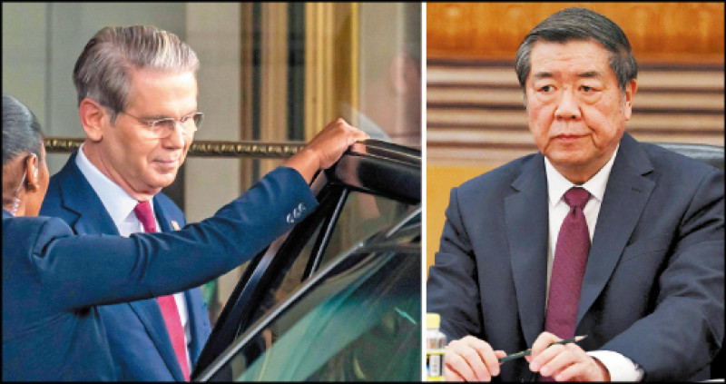 美中高層經貿會談十日在瑞士日內瓦登場。左圖為美國財政部長貝森特離開日內瓦下榻飯店,前往談判地點。右圖為中國代表團主談人、國務院副總理何立峰。(法新社、路透檔案照) 美中高層經貿會談十日在瑞士日內瓦登場。左圖為美國財政部長貝森特離開日內瓦下榻飯店,前往談判地點。右圖為中國代表團主談人、國務院副總理何立峰。(法新社、路透檔案照)