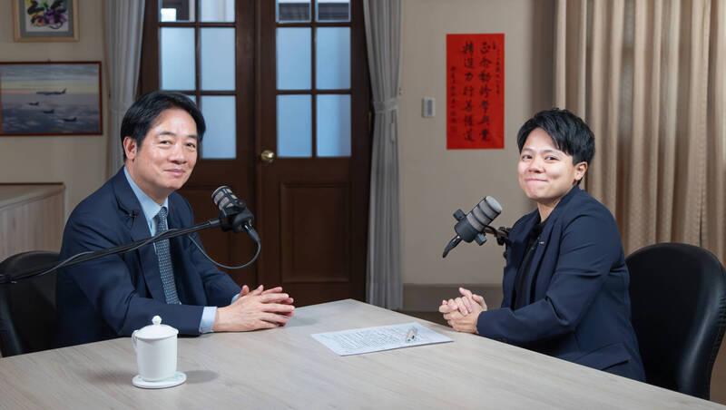 總統賴清德接受「敏迪選讀」網路頻道專訪。(總統府提供) 總統賴清德接受「敏迪選讀」網路頻道專訪。(總統府提供)
