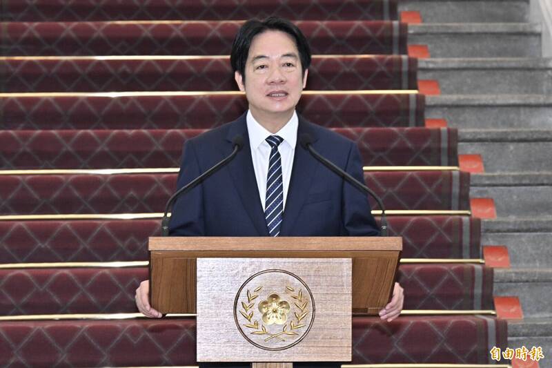總統賴清德發表執政週年談話。(記者塗建榮攝) 總統賴清德發表執政週年談話。(記者塗建榮攝)