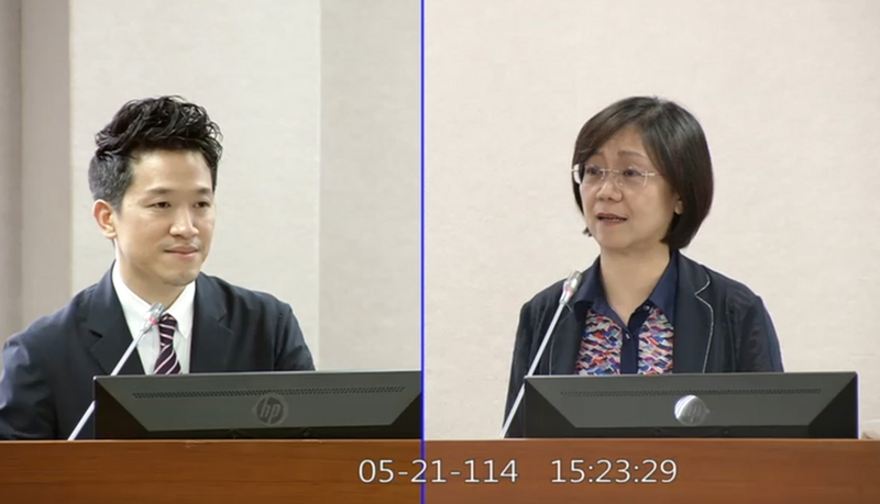 翁曉玲就解凍總統府業務費,質詢總統府副秘書長何志偉。(圖翻攝自立院IVOD) 翁曉玲就解凍總統府業務費,質詢總統府副秘書長何志偉。(圖翻攝自立院IVOD)