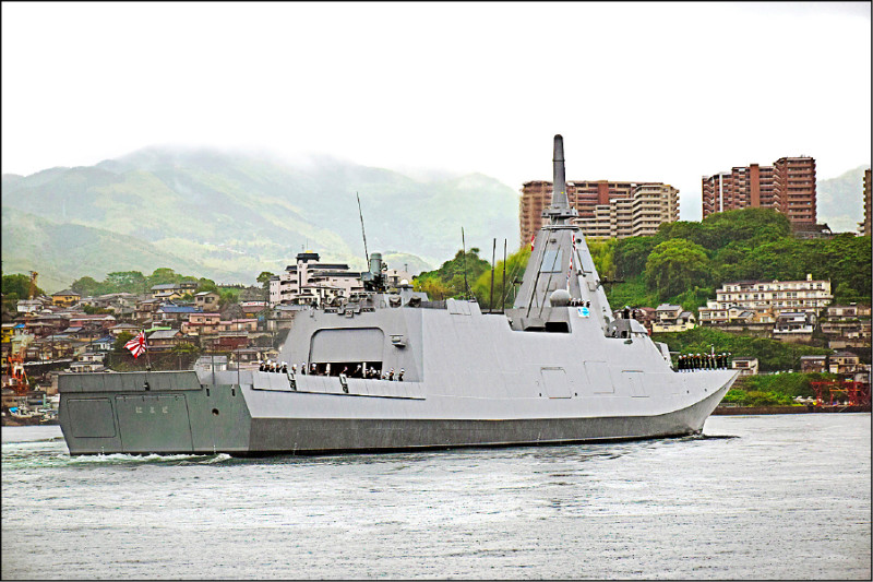 日本海上自衛隊21日在三菱重工業（MHI）長崎造船所舉行交船儀式，正式接收第7艘「最上級」護衛艦「仁淀號」（JS Niyodo, FFM-7）。（取自三菱重工官網）