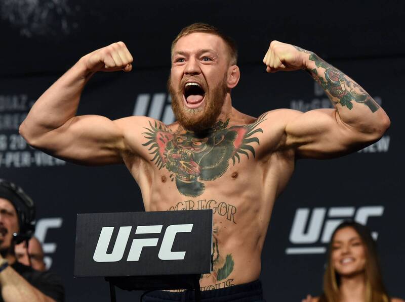 前UFC雙量級冠軍、愛爾蘭籍「嘴砲拳王」麥格雷戈（Conor McGregor），他在23日於IG限動轉發OnlyFans出售新聞，還在文中直言「我正在認真洽談收購這個」，引發各界熱議。（資料照，法新社）