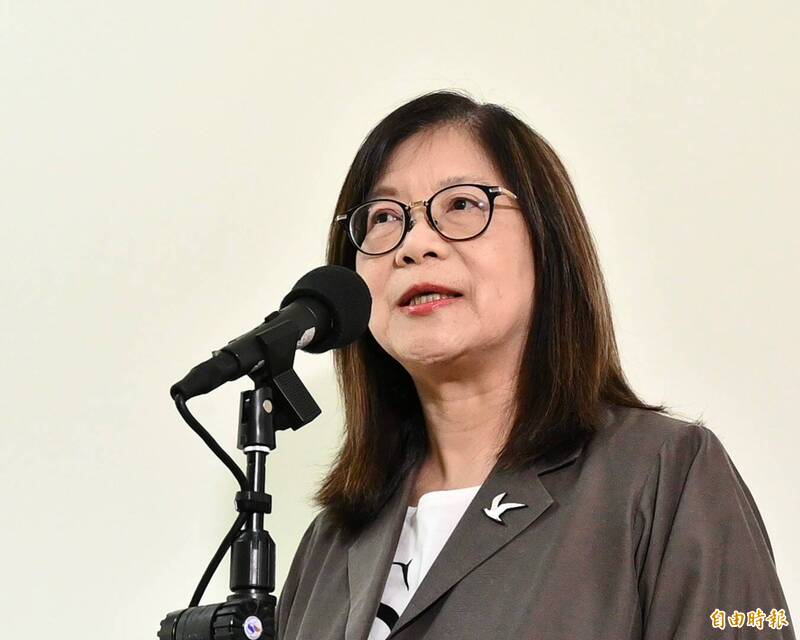 海委會主委管碧玲28日出席立法院司法及法制、內政委員會聯席會議併案審查國家海洋科技營運中心設置條例草案，會前受訪。（記者塗建榮攝）