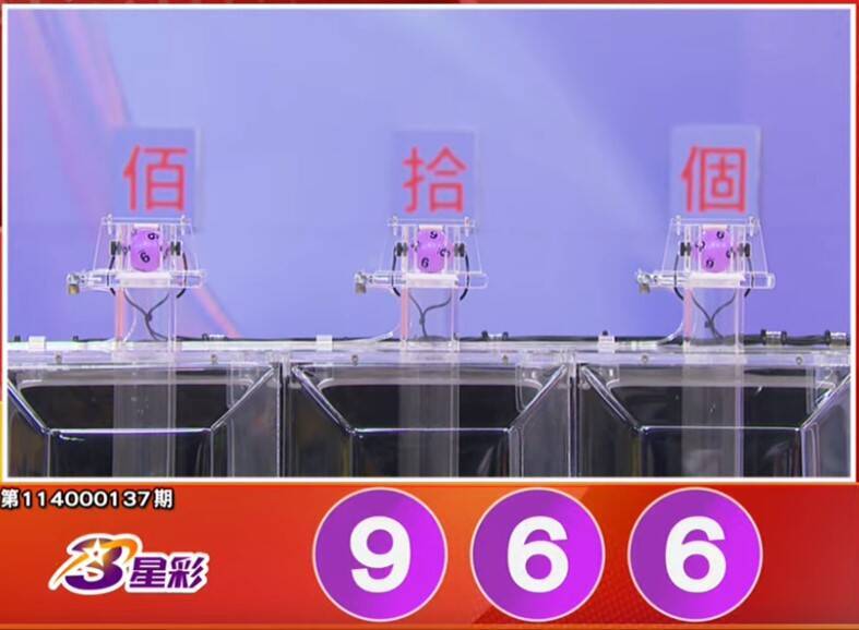 3星彩開獎號碼。(擷取自三立iNEWS《全民i彩券》) 3星彩開獎號碼。(擷取自三立iNEWS《全民i彩券》)