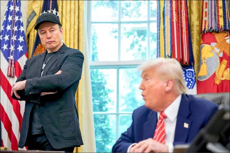 馬斯克與川普關係緊張。（路透）