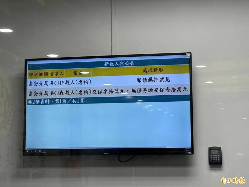 台北市男子呂家任在花蓮涉犯殺人重罪，法官裁定羈押禁見。（記者王錦義攝）