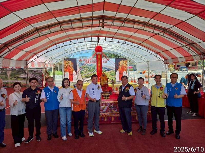 「通霄鎮拱天宮南側聯絡道路新建工程」今天動土。(公路局提供) 「通霄鎮拱天宮南側聯絡道路新建工程」今天動土。(公路局提供)