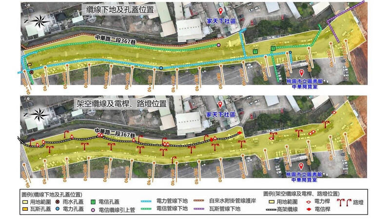 泰豐輪胎舊廠區自辦重劃,市府規劃興建聯外道路。(桃市府工務局提供) 泰豐輪胎舊廠區自辦重劃,市府規劃興建聯外道路。(桃市府工務局提供)