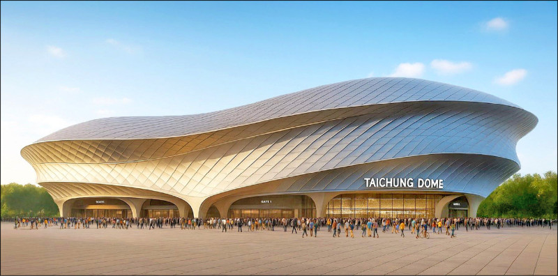 台中大巨蛋完工模擬圖。
(市府提供) 台中大巨蛋完工模擬圖。
(市府提供)