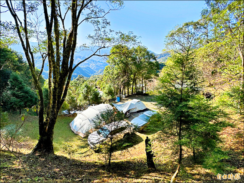 國內露營區合法意願低，中央修法開放「無痕露營」，盼推進合法納管。圖為營區示意圖。（記者蔡昀容攝）