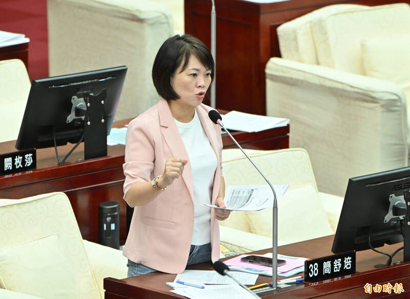 台北市議員簡舒培。（資料照）
