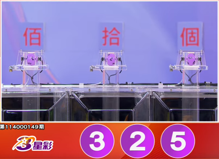 3星彩開獎號碼。(擷取自三立iNEWS《全民i彩券》) 3星彩開獎號碼。(擷取自三立iNEWS《全民i彩券》)