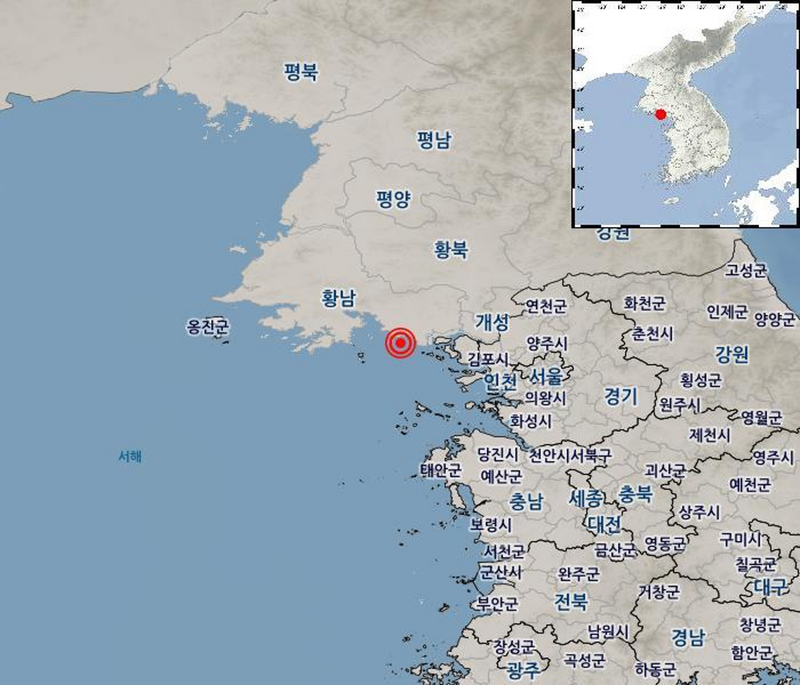北韓境內今（22）日被觀測到連續發生2起地震。（圖擷取自「南韓國家氣象廳」官網）