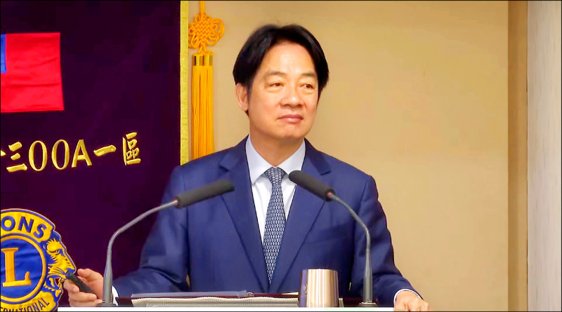 總統賴清德昨赴國際獅子會活動，進行「國家團結十講」第四講「國防」，國防預算應達GDP3％以上，籲全民支持。（取自總統府直播）