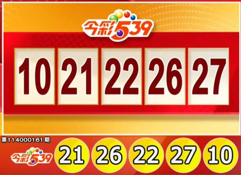 今彩539、39樂合彩開獎號碼。（擷取自三立iNEWS《全民i彩券》）