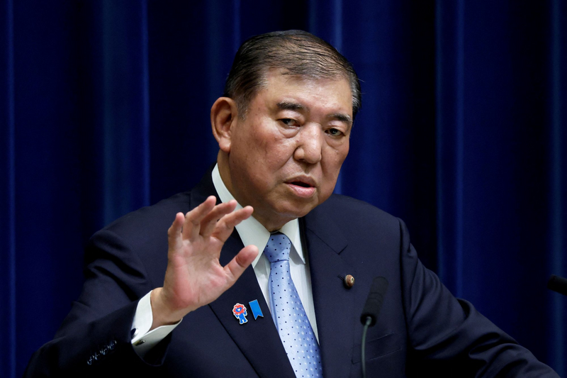 日本首相石破茂。(路透社) 日本首相石破茂。(路透社)