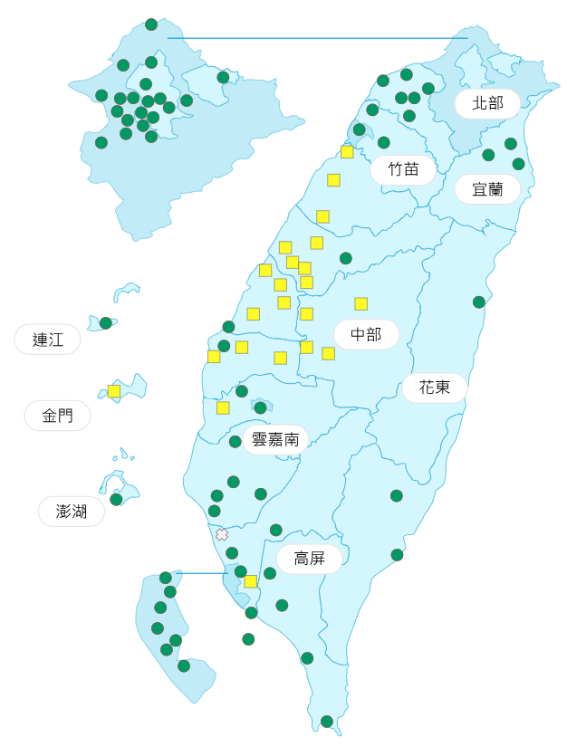 今日各地空氣品質概況。(圖擷取自環保署空氣品質監測網) 今日各地空氣品質概況。(圖擷取自環保署空氣品質監測網)
