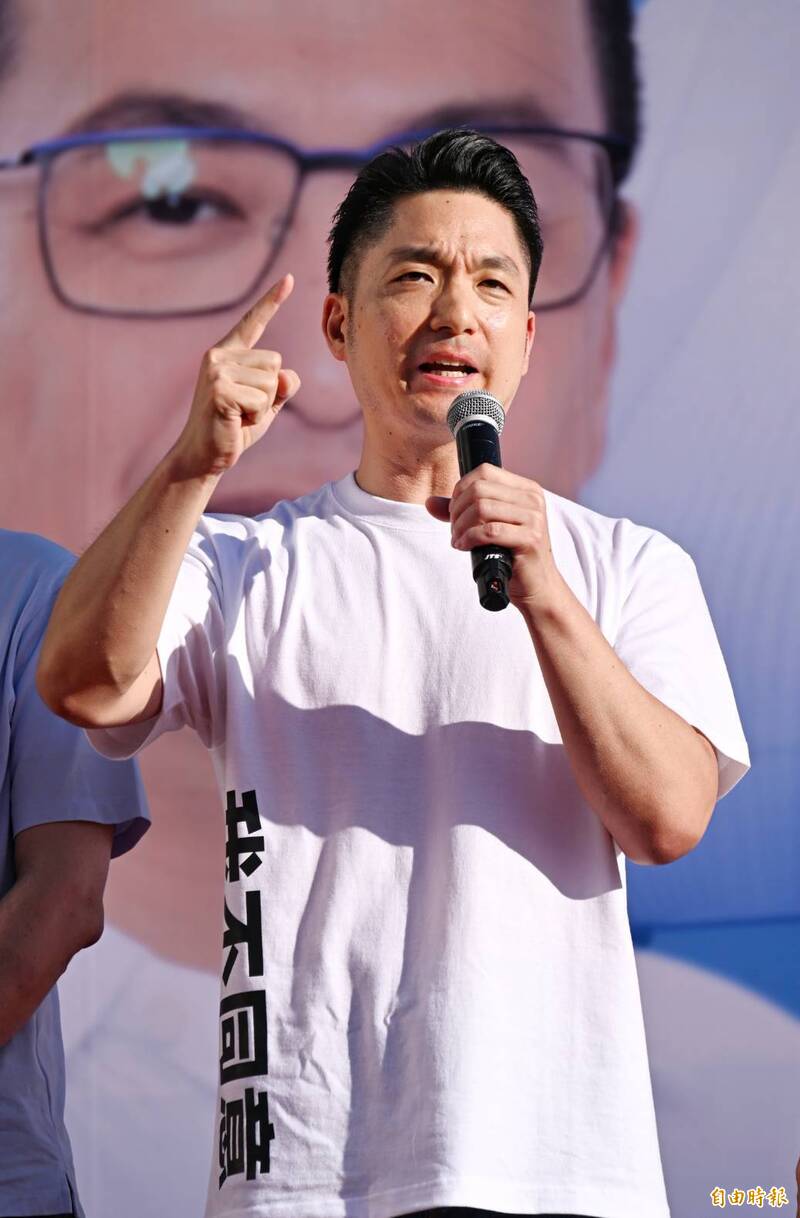 台北市長蔣萬安上台宣講。（記者方賓照攝）